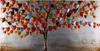 Tableau métallique 3D Arbre à coeur rouge 140x70cm fait Voir les images du produit 1