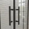 B.120x90cm H.195cm  Schwarz Falttür eckdusche Duschkabinen Produktbild-Vorschau 4