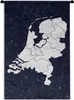 MuchoWow® Wandteppich Wandbehang Karte - Niederlande - Weiß Produktbild-Vorschau 1