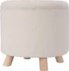Hocker mit Stauraum TEDDY 40 cm weiß Produktbild-Vorschau 2