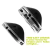 Two black and silver trimmer heads are shown against a white background, with German text describing product variations. Produktbild-Vorschau