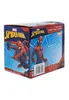 A product box for a Spiderman mug, showing illustrations of Spiderman and product details. Produktbild-Vorschau