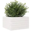 Pflanzkübel Weiß 40x40x23 cm Massivholz Kiefer Produktbild-Vorschau 4