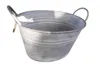 Zinkwanne Pflanztopf Zinkbottich Blumentopf 33 x 25 cm Grau Produktbild-Vorschau 1