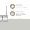 Waschtischarmatur Lenz BOW² Chrom – 360° schwenkbar, Pop-Up Produktbild-Vorschau 6