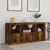 vidaXL Sideboard mit LED-Leuchten Räuchereiche 142,5x37x67 Produktbild-Vorschau 3