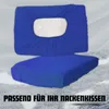 Jersey Spann Kissenbezug 25x25 cm Blau Elastisch – Produktbild-Vorschau 3