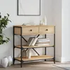 Konzolový stolík dub sonoma 75 x 34,5 x 75 cm kompozitné Náhľad obrázku produktu 2
