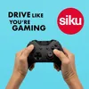 Hands holding a video game controller with text and a logo in the background. Produktbild-Vorschau