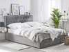 BELIANI Postel šedá sametové čalounění 140 x 200 cm Náhled obrázku produktu 2