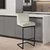 CLP Barhocker Hopewell Samtbezug Freischwinger mit Produktbild-Vorschau 3