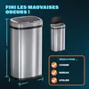 MONZANA® Poubelle automatique acier inoxydable 58 L capteur Voir les images du produit 4