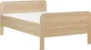 A light brown wooden bed frame with a white mattress, shown from a side angle against a white background. Náhled obrázku produktu