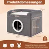 COSTWAY Maison pliable pour chat, grotte pour chat avec Voir les images du produit 3