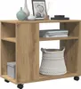 vidaXL Bočný stolík s kolieskami Artisan dub 70x35x60cm Náhľad obrázku produktu 2