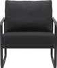 CLP Lounger Manea mit Metallgestell schwarz Kunstleder Produktbild-Vorschau 3