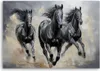 Leinwandbild Galoppierende Pferde 60x40 Feeby Schwarz bild Produktbild-Vorschau 3