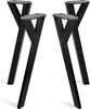 Four black metal table legs with a Y-shape design are arranged in a studio setting against a white background. Náhľad obrázku produktu
