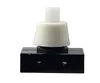 A product shot of a white and black push button switch on a white background. Produktbild-Vorschau