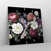 Wanduhr - Quadrat - Glasuhr - Blumen Blumenstrauß Produktbild-Vorschau 4
