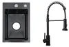 Faizee Home Edelstahlspüle Schwarz SUS304 mit Armatur Produktbild-Vorschau 1