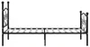 vidaXL Bettgestell mit Lattenrost Schwarz Metall 100 × 200 Produktbild-Vorschau 3