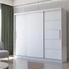Schwebetürenschrank Kleiderschrank Schrank 250cm Weiß/Weiß Produktbild-Vorschau 1