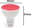LED-Glühbirne GU10 7W 220V ROT Produktbild-Vorschau 3