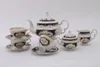 Čajová súprava Sonata, český porcelán, kobalt, ruža, Náhľad obrázku produktu 2