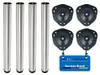 Runde Tischbeine 4er Set Edelstahl Optik 710mm - Tischfüße Produktbild-Vorschau 2