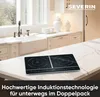 A double induction cooktop is displayed on a kitchen counter next to a sink. The text 'SEVERIN' is visible in the upper right corner. Náhľad obrázku produktu
