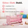 Kinderplay Holzpuppenwiege mit Bettwäsche – große Produktbild-Vorschau 4