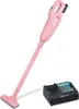 A pink cordless vacuum cleaner and its charging dock are displayed against a white background. Podgląd zdjęcia produktu