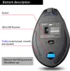The bottom of a wireless gaming mouse is shown with labels pointing out its features. Produktbild-Vorschau