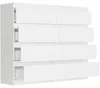 Komoda 120 cm 8 zásuvek skříňka FRAMIRE R-120-S8 bílá Náhled obrázku produktu 6