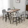 HOMCOM Bartisch mit Barhocker Set, Küchentisch, 5-teilig Produktbild-Vorschau 7