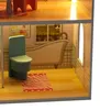 Maison de poupées en bois MDF + meuble 70cm rose LED Voir les images du produit 18