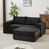 Modulares Cord-Schlafsofa 2-in-1, Corduroy Sofa mit Hocker Produktbild-Vorschau 9