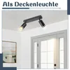 ZMH LED Deckenstrahler 2 Flammig Schwarz GU10 Schwenkbar Produktbild-Vorschau 4