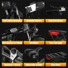 A collage of close-up images showcasing different features of an electric bicycle. Produktbild-Vorschau