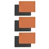 Set van 6 placemats, kunstleer, 45 x 30 cm, zwart en bruin, Productafbeelding-voorbeeld 1
