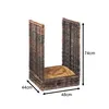 Kobolo stojak na drewno kominkowe 48x44x74cm krabu rattan z Podgląd zdjęcia produktu 3