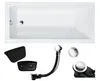 BADLAND Badewanne Rechteck MODERN 180x80 mit Ablaufgarnitur Produktbild-Vorschau 2