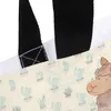 Mr. & Mrs. Panda Tote Bag Alpaka Blume - Kaktus Grün - Produktbild-Vorschau 4