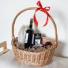 Creative Home Oválny prútený košík s uškom | 37 x 30 x 37 Náhľad obrázku produktu 2