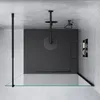 Mai & Mai 120x200cm Walk-In Dusche Schwarz Duschwand für Produktbild-Vorschau 4