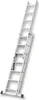 A silver, three-section ladder is shown against a white background. Produktbild-Vorschau