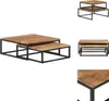 vidaXL Satztische 2 Stk. Massivholz Akazie -  Couchtische Produktbild-Vorschau 1