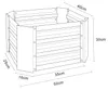 VCM Metall Hochbeet 50x40x30 cm, rechteckiger Pflanzkasten Produktbild-Vorschau 5