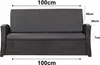A diagram showing the dimensions of a bank cushion. Produktbild-Vorschau